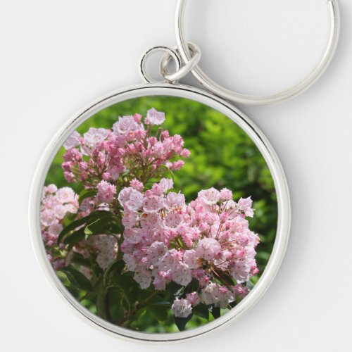 Pretty Pink Mountain Laurel Flowers Keychain