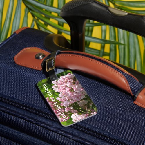 Pretty Pink Mountain Laurel Flowers PERSONALIZE Luggage Tag