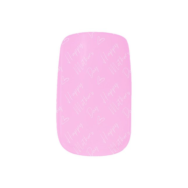 Pretty Pink Nails Minx Nail Art (Left Thumb)