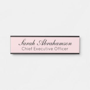 Pretty Pink Name Plate - Office Door Sign