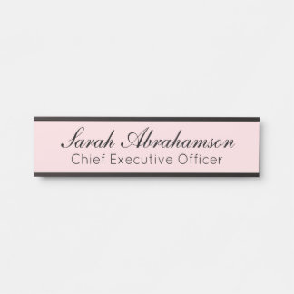 Pretty Pink Name Plate - Office Door Sign