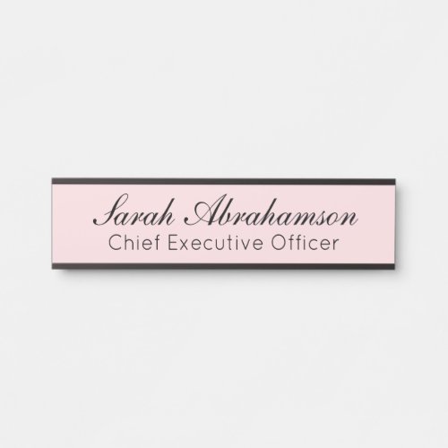 Pretty Pink Name Plate _ Office Door Sign