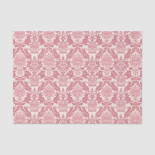 Pretty Pink Ornamental Damask Pattern Tissue Paper