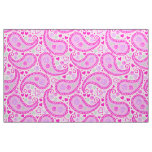 Pretty Pink Paisley Love Hearts Fabric