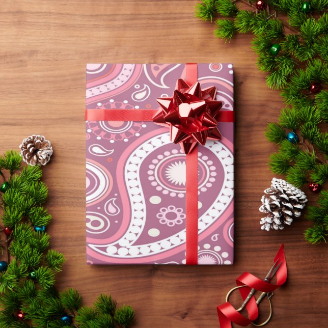 Pretty Pink Paisley Wrapping Paper (Holiday Gift)