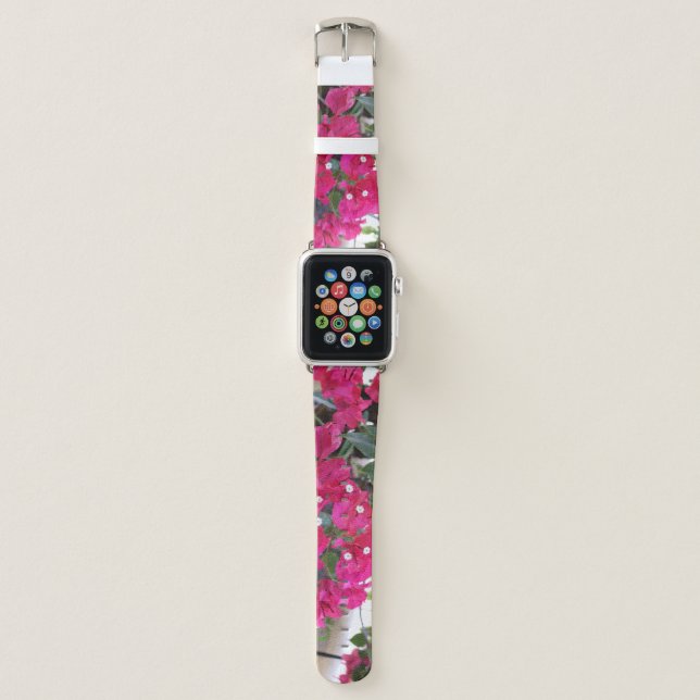 Pretty Pink Paperflower Apple Watch Band (Front)