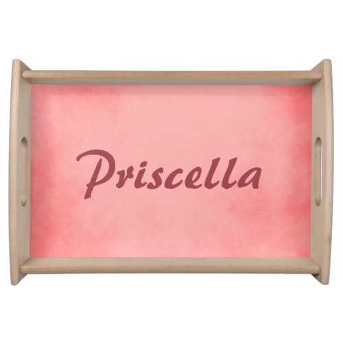 Pretty Pink Parchment Serving Tray