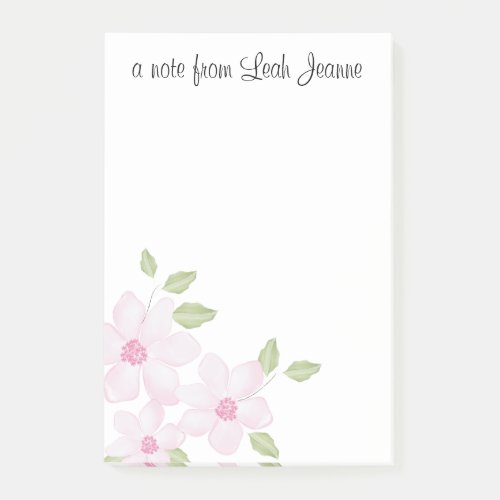 Pretty Pink Peonies Bouquet Post_it Notes