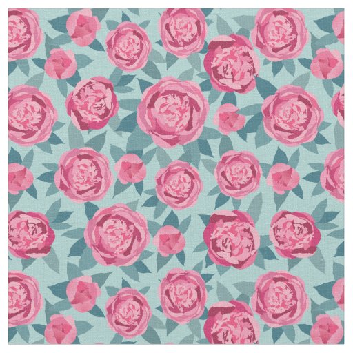 Pretty Pink Peonies Fabric