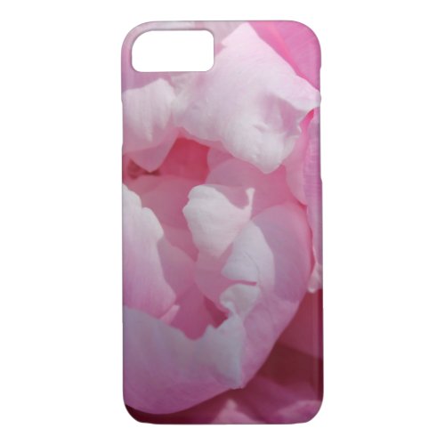 Pretty Pink Peony Floral Photo iPhone 87 Case