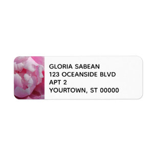 Pretty Pink Peony Four-Line Address Labels