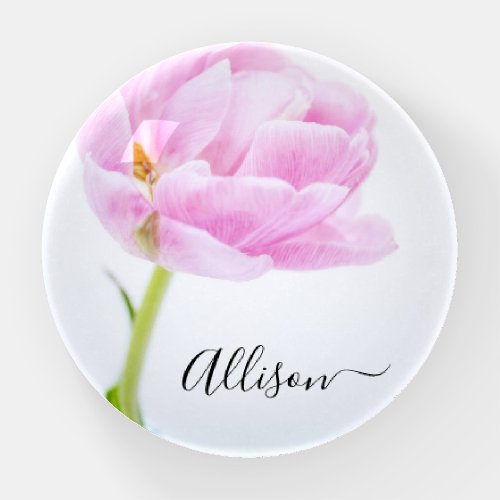 Pretty Pink Peony  Personalized Paperweight