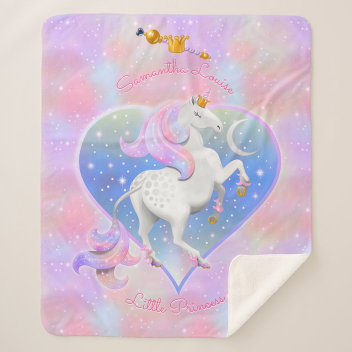 personalised unicorn blanket