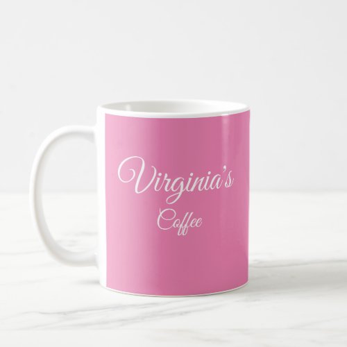 Pretty Pink Personalized Coffee Mug