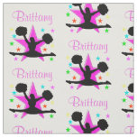 PRETTY PINK PERSONALIZED GYMNASTICS FABRIC
