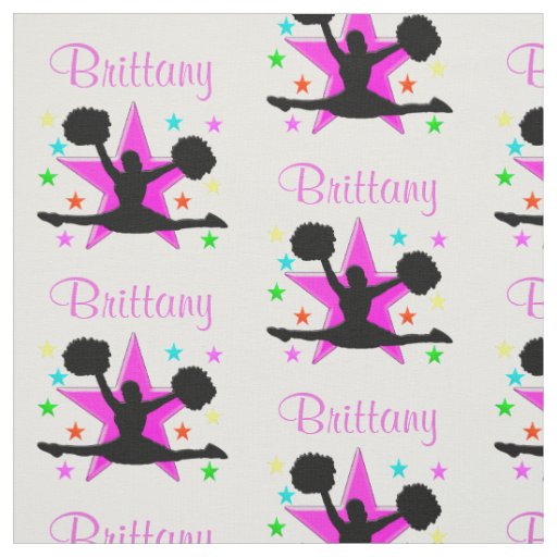 PRETTY PINK PERSONALIZED GYMNASTICS FABRIC