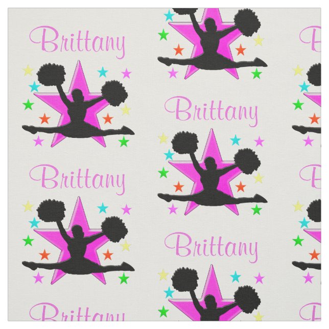 PRETTY PINK PERSONALIZED GYMNASTICS FABRIC (Swatch)