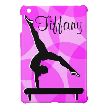Pretty Pink Personalized Gymnastics Ipad Mini Case by MySportsStar at Zazzle