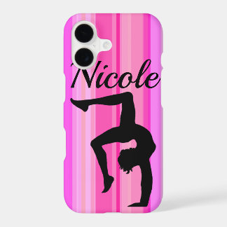 PRETTY PINK PERSONALIZED GYMNASTICS iPhone 17 CASE