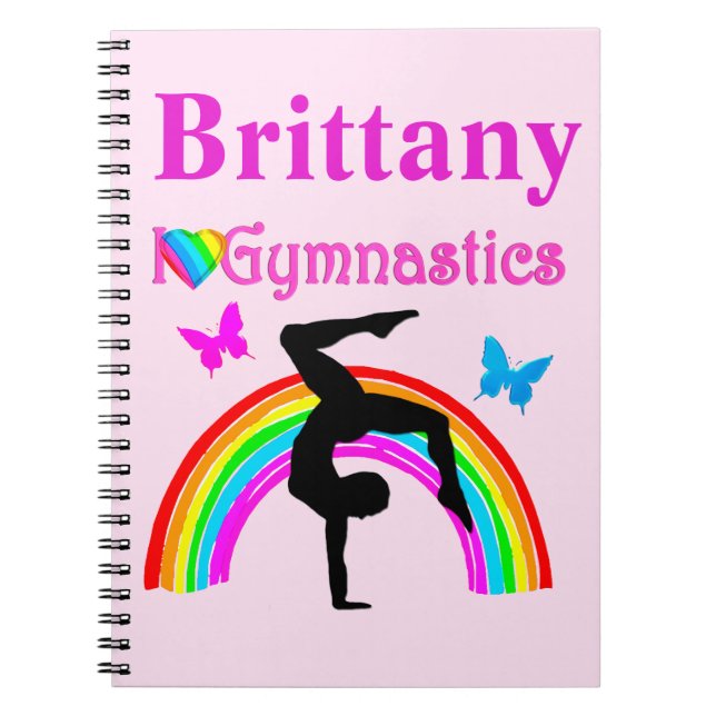 PRETTY PINK PERSONALIZED GYMNASTICS JOURNAL (Front)