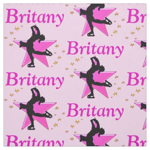 PRETTY PINK PERSONALIZED SKATER GIRL FABRIC