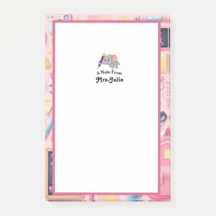 Pretty Pink Personalized Teacher Notes