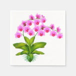 Pretty Pink Phalaenopsis Orchid Flowers Napkin