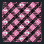Pretty Pink Plaid - Pet  Bandana<br><div class="desc">Pet Bandana. Featuring a stylish pretty pink Plaid pattern. The pink background color can be changed to any color you like. ⭐99% of my designs in my store are done in layers. This makes it easy for you to resize and move the graphics and text around so that it will...</div>
