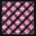 Pretty Pink Plaid - Pet  Bandana<br><div class="desc">Pet Bandana. Featuring a stylish pretty pink Plaid pattern. The pink background color can be changed to any color you like. ⭐99% of my designs in my store are done in layers. This makes it easy for you to resize and move the graphics and text around so that it will...</div>