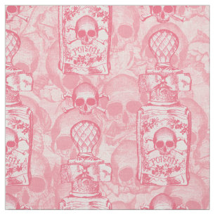 Pretty Pink Poison Bottle Fabric