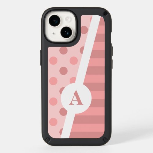 Pretty Pink Polka Dot and Stripe Pattern Speck iPhone 14 Case