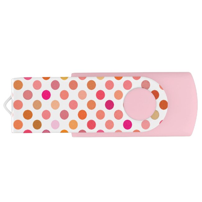 Pretty Pink Polka Dot USB Flash Drive