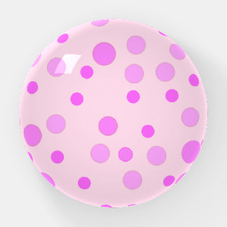 Pretty Pink Polka Dots on Light Pink Paper Weights