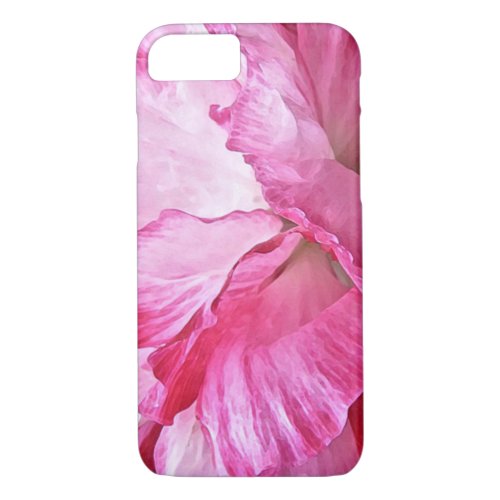 Pretty Pink Poppy Abstract iPhone 87 Case