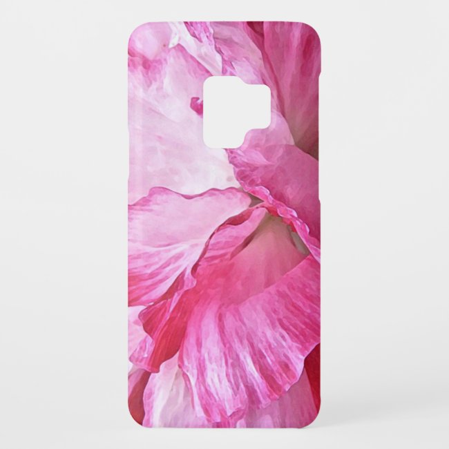 Pretty Pink Poppy Flower Abstract Galaxy S9 Case