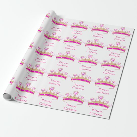 Pretty Pink Princess Crown Optional Custom Name Wring Paper Pretty Pink Princess Crown Optional Custom Name Wring Paper Zazzle