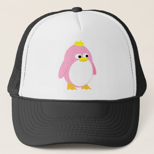 Pretty Pink Princess Penguin super cute cartoon Trucker Hat