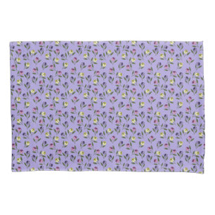 Pretty Pink Purple and Yellow Pansies Pillow Case
