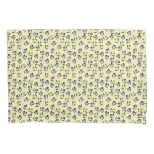 Pretty Pink Purple and Yellow Pansies Pillow Case