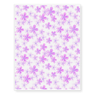 Pretty Pink & Purple Daisies Temporary Tattoos