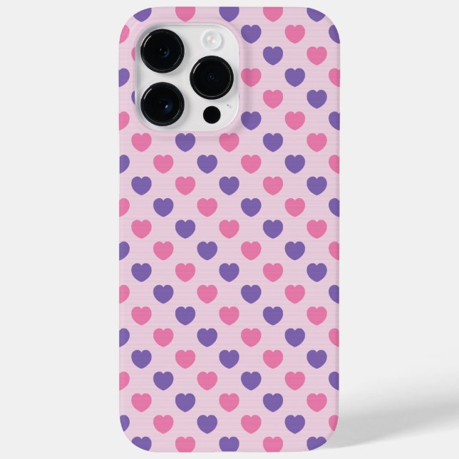 PRETTY PINK & PURPLE HEARTS Case-Mate iPhone CASE (Back)