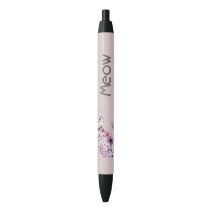 Pretty Pink Purple Roses Floral Cat Pen