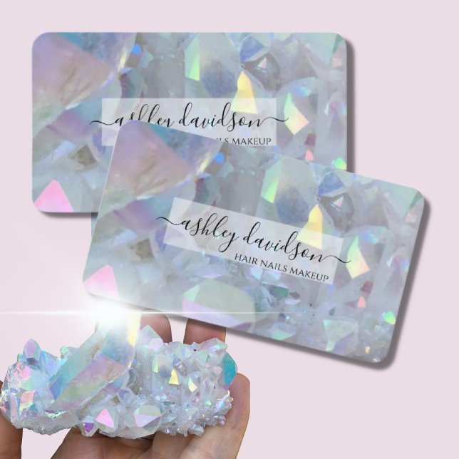 Pretty Pink Quartz Crystal Business Cards (Creator Uploaded)