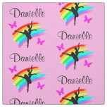 PRETTY PINK RAINBOW PERSONALIZED DANCER FABRIC