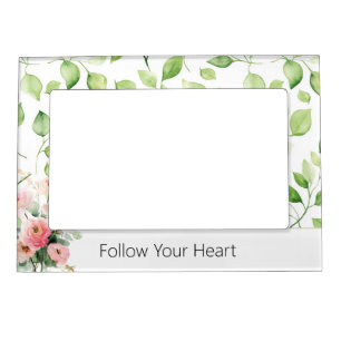 Pretty Pink Ranunculus Flowers Magnetic Frame