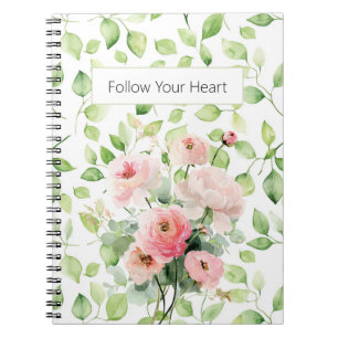 Pretty Pink Ranunculus Flowers Notebook