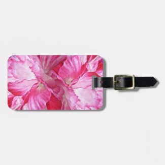 Pretty Pink Red Poppy Flowers Floral Luggage Tag