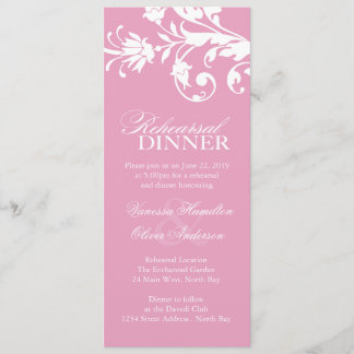 Pretty Pink Rehearsal Dinner Invitations
