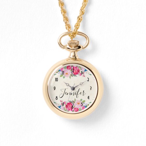 Pretty Pink Rose and Peony Border Watch