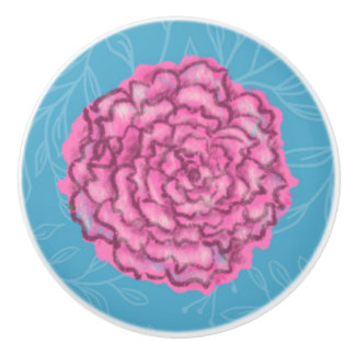 Pretty Pink Rose Ceramic Knob